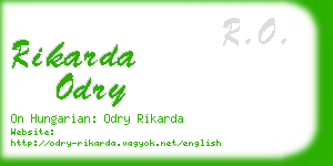 rikarda odry business card